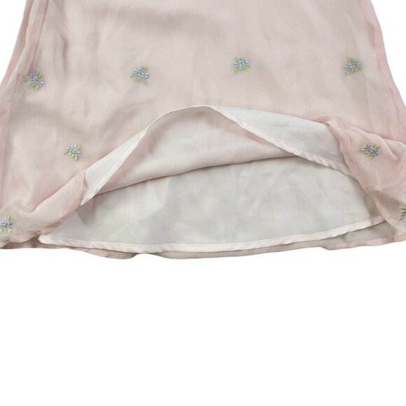 Vintage Girls Skirt Y2K Pink w/white KC Parker NOS Size 14 Lightweight Short - Picture 2 of 4